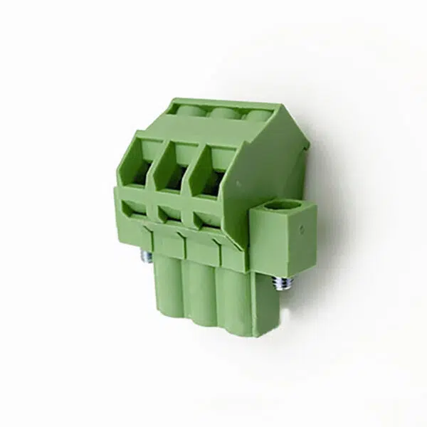 Angled 45 Degree Plug Connector with Flange