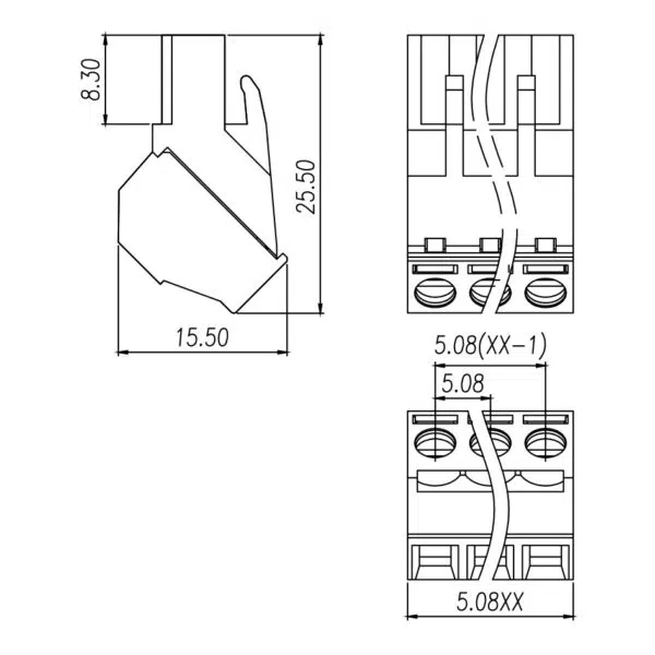 Angled 45 Degree Plug Connector - Imagen 4