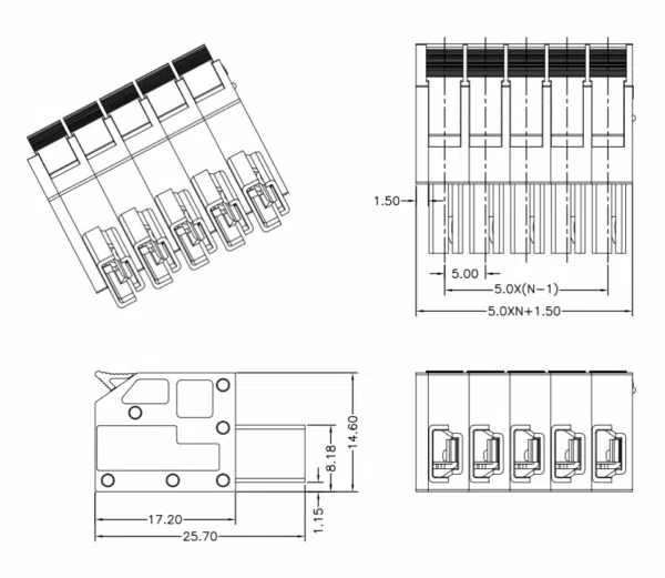 Tool-free Pluggable Terminal Block | Compact Housing Structure | FPS2.5-XX-500-2604 - Image 2