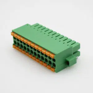 plug-in connector with flange