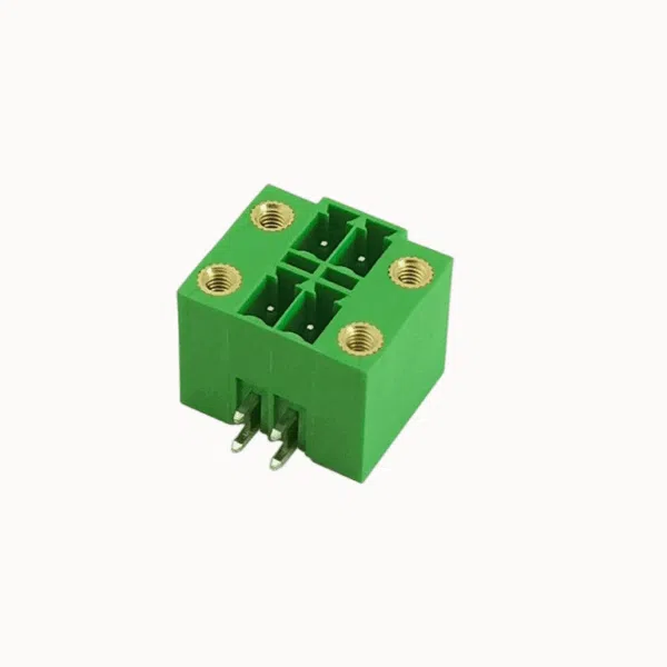 Pluggable Terminal Block | Right Angle Type, Dual Flange Holes | FPH1.5-XX-350-06R