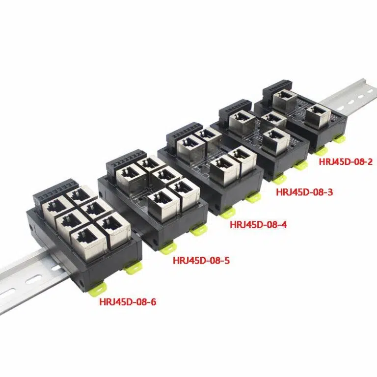HRJ45D-08 High-Density DIN-Rail RJ45 Coupler Series