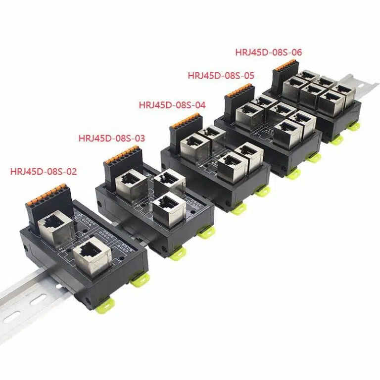 HRJ45D-08S DIN-Rail RJ45 to Push-In Terminal Series