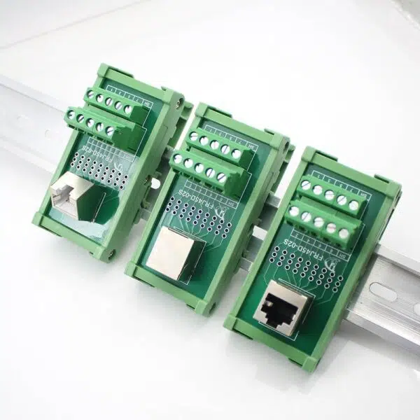 RJ45 to 10P Screw Terminal Module for DIN Rail Mounting | FRJ45D-02S