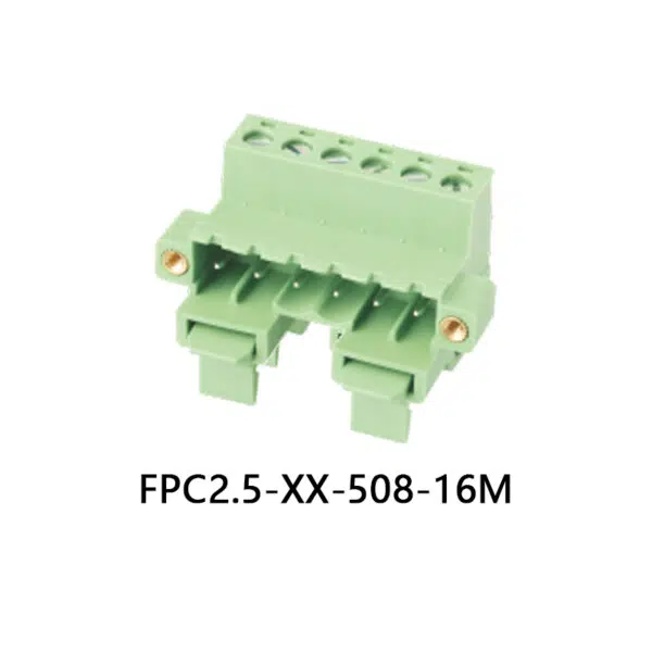 Panel Mount Pluggable Terminal Block | Tool-Free Wire Insertion | FPC2.5-XX-508-16M