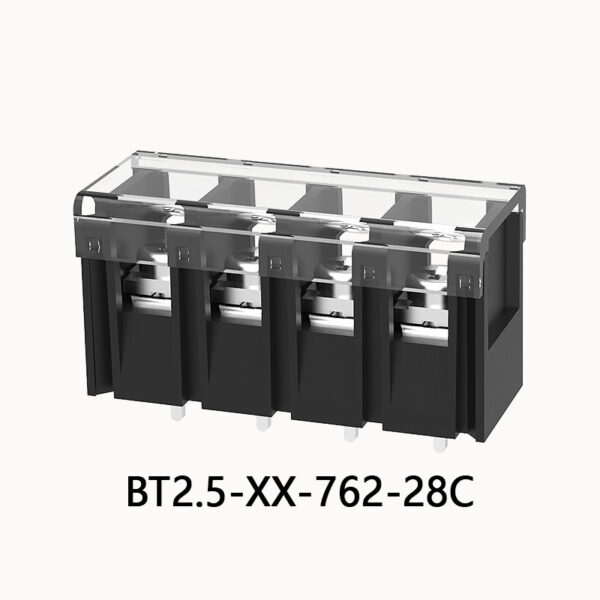 Barrier Terminal Block with Cover | 7.62mm Pitch | BT2.5-XX-762-08C