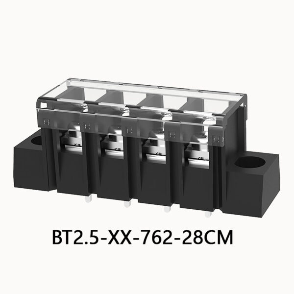 Mounted Barrier Terminal with Cover | 7.62mm Pitch | BT2.5-XX-762-08CM