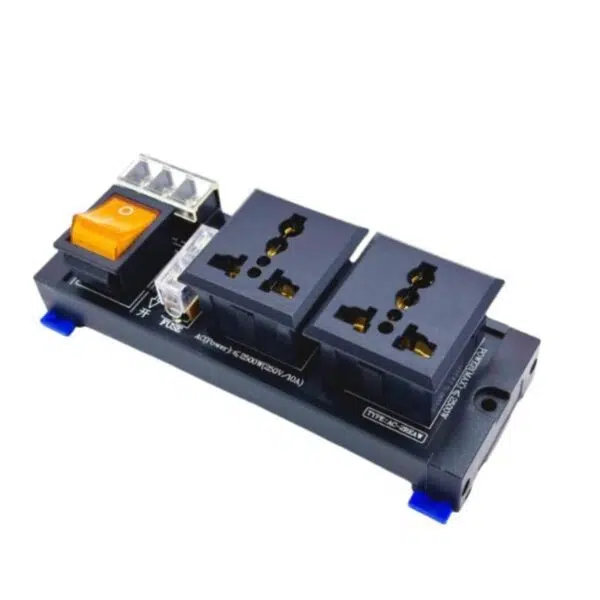 2-Socket AC Power Distribution Module with Switch | HM04-02D