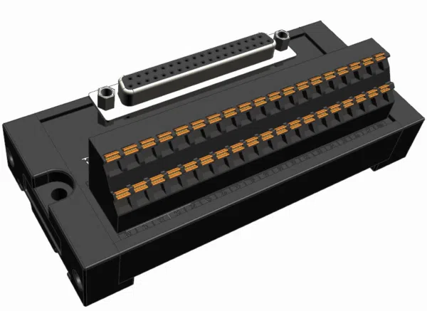 DIN Rail DB37 Female to Terminal Block Adapter | HDM37M-F