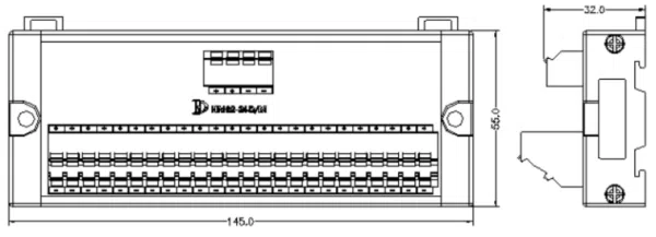 Compact DIN Rail Terminal Box with 1-In 24-Out Output Design | HM02-24M - Image 2