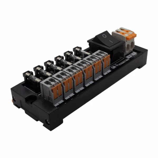 6-Channel DC Fuse Distribution Module with Spring Terminals | HM03-06D