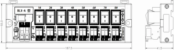 8-Chanel DC Switch Distribution Screwless terminal block | HM06-08D - 图片 2