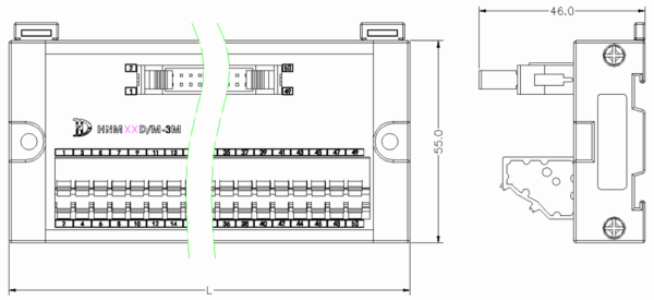 IDC14 Socket to Spring Terminal Modules | HNM3M-14D - 图片 2