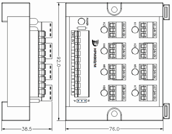 8 Channel Sensor Terminal Block Module | FPM08D - 图片 2