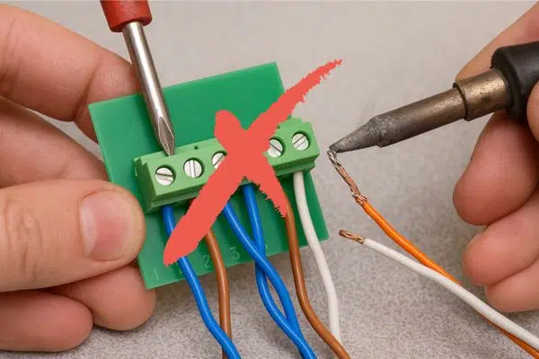 traditional screw terminal wiring