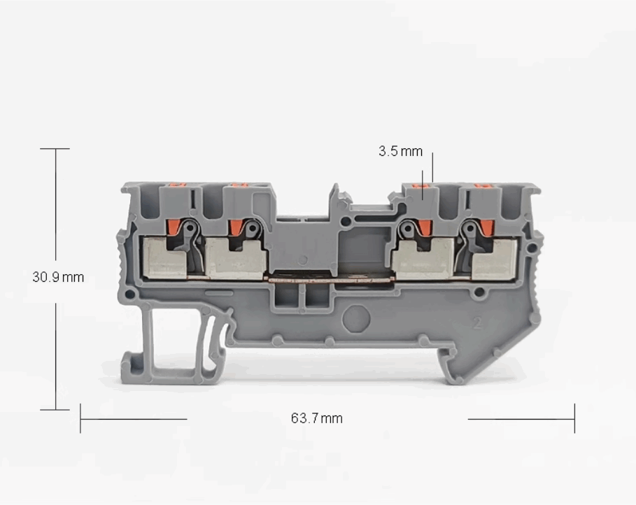 PT1.5-QUATTRO push in din rail terminal block