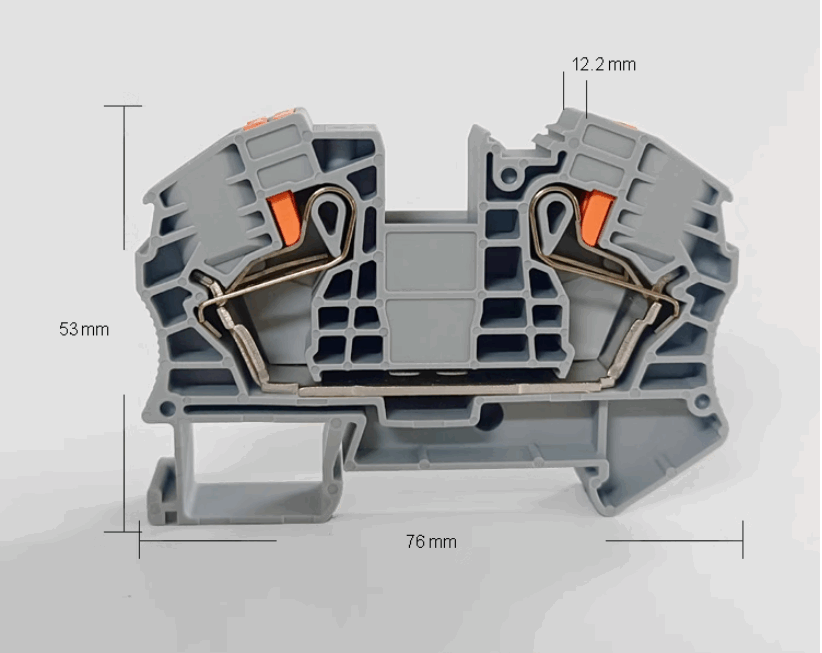 PT16 push in din rail terminal block