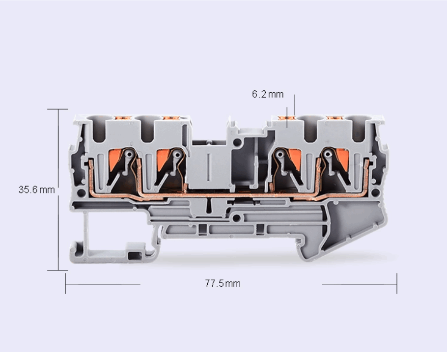 PT4-QUATTRO push in din rail terminal block