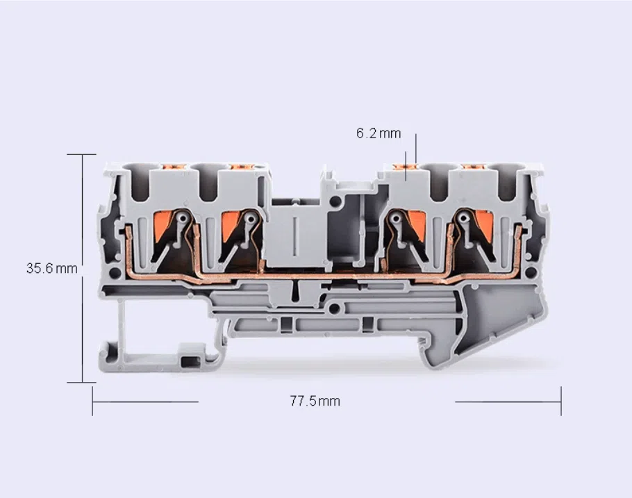 PT4-QUATTRO push in din rail terminal block