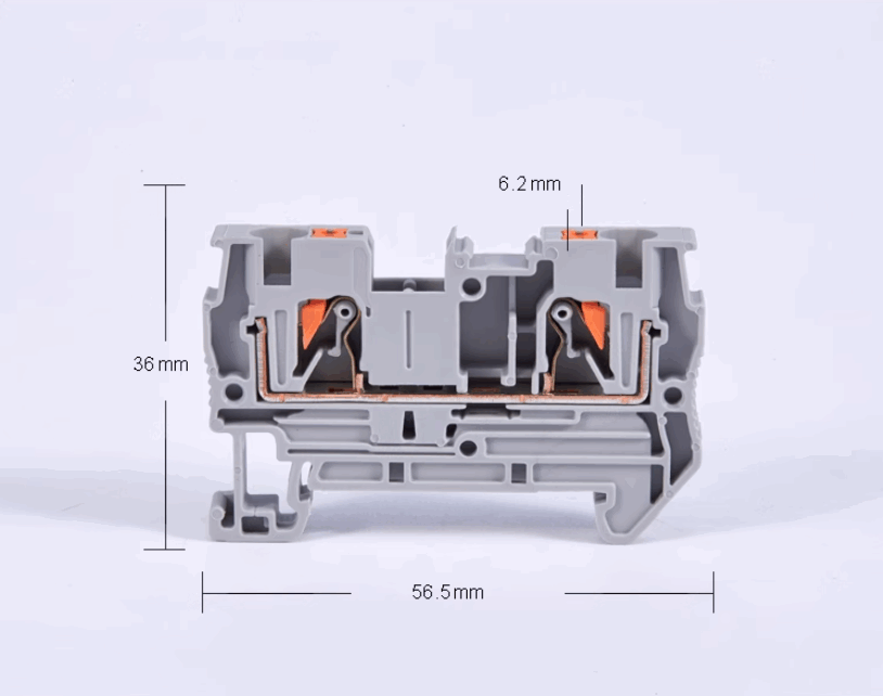 PT4 push in din rail terminal block