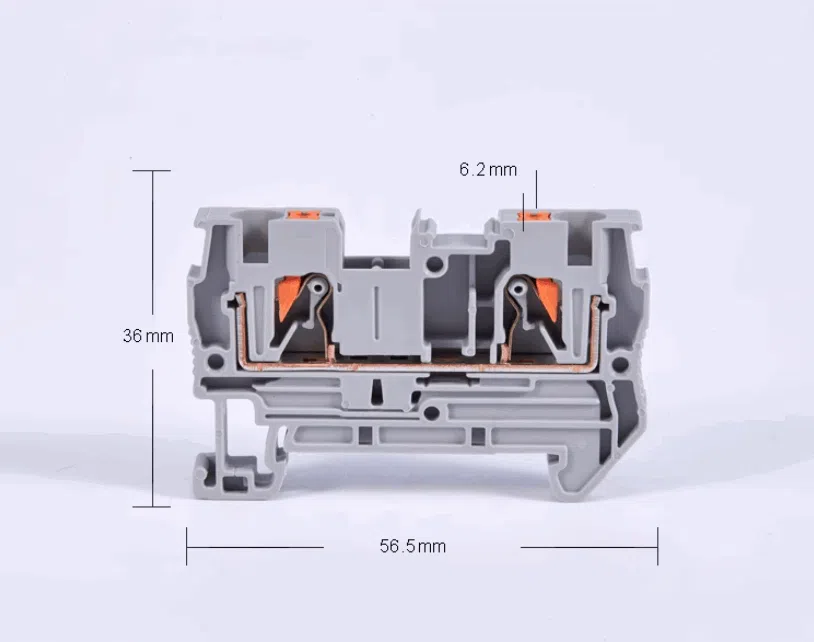 PT4 push in din rail terminal block