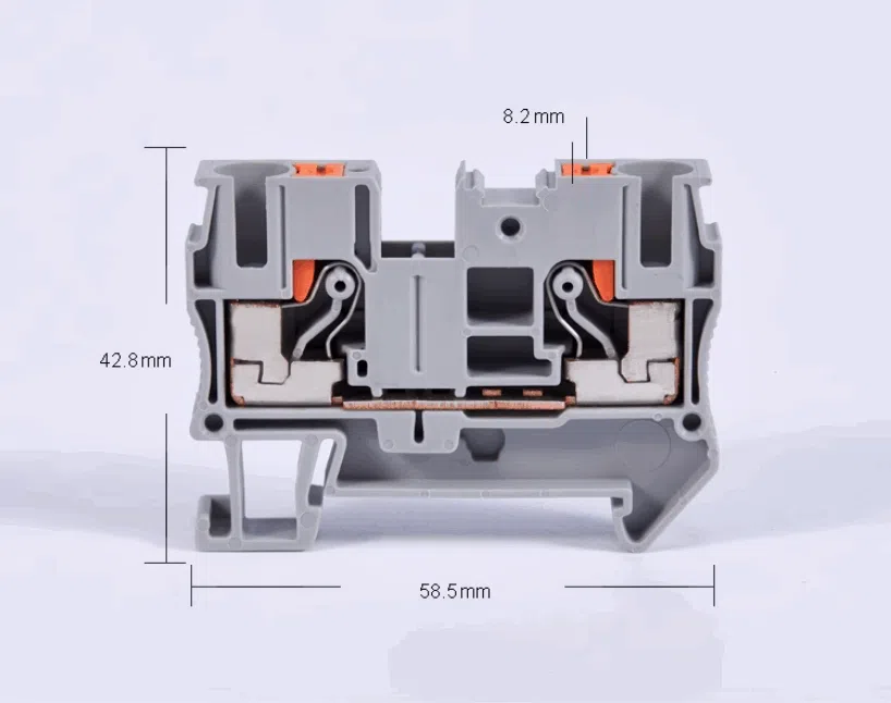 PT6 push in din rail terminal block
