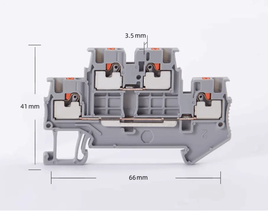 PTTB1.5 push in din rail terminal block