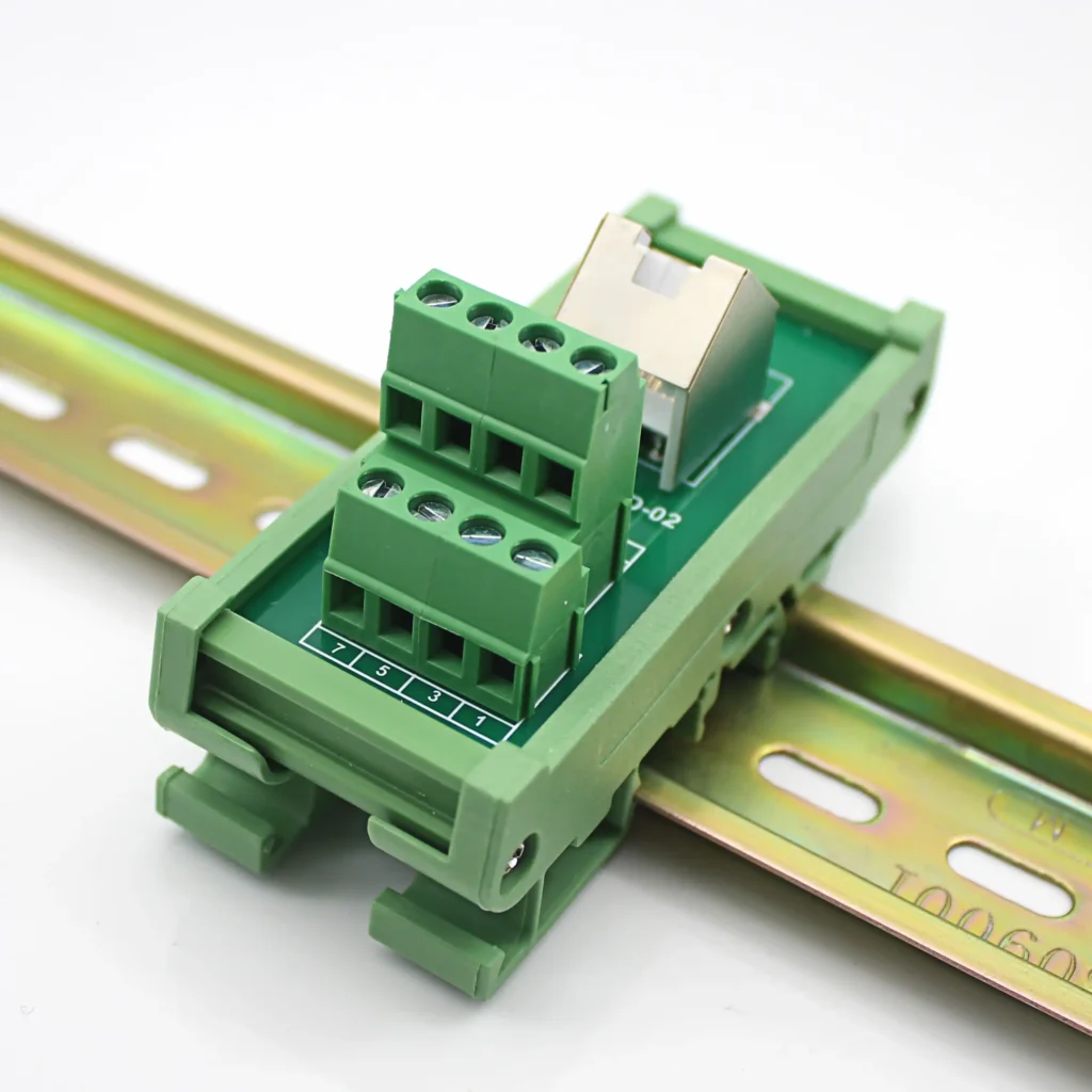 RJ45 DIN rail terminal blocks