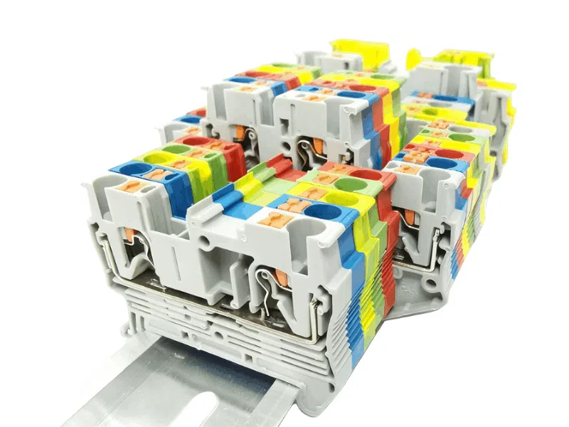 Single, double, and triple levels available for din rail TB
