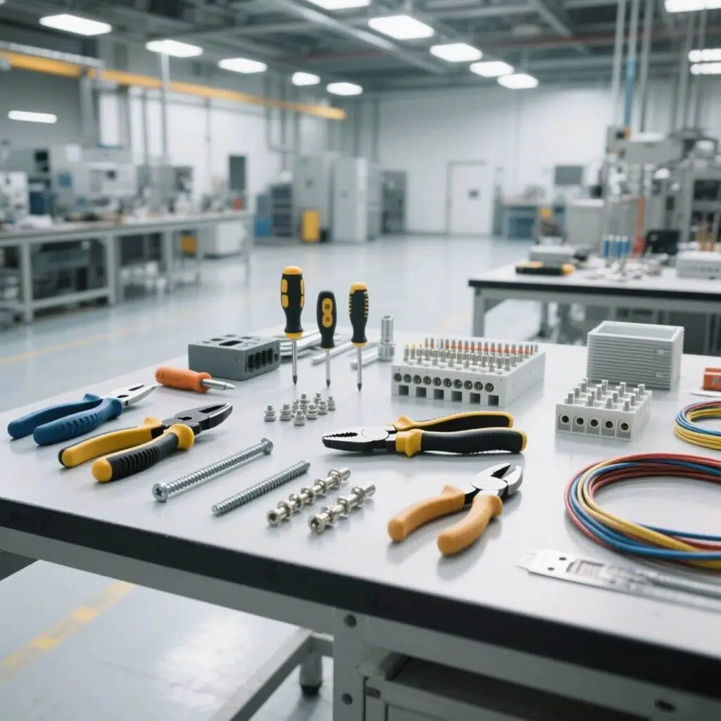 Tools and components for pluggable terminal block installation