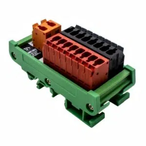Modulo terminale splitter su guida Din applicato in ambito industriale