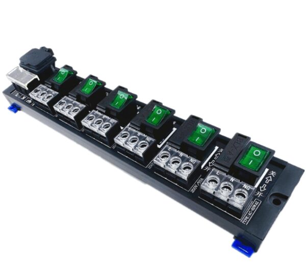 AC distribution terminal block 2 4 6 8-channel DIN rail mounting 10A with independent switch and fuse multi-channel power module - Image 6