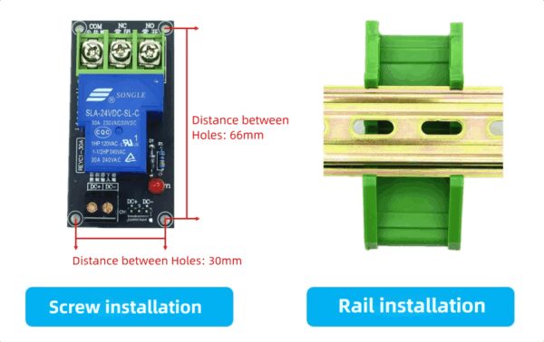 1/2/4 channel Songle relay module SLA-05V 12V 24V DC sl-c 30A interface terminals for PLC control and automation - Image 6