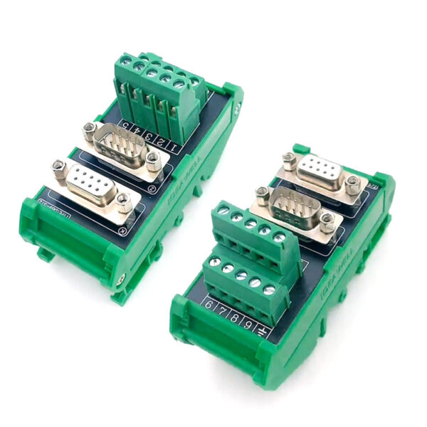 DB9 compatible serial port COM converter DIN rail male and female DB9 terminal adapter board DB9 S72 relay tap module