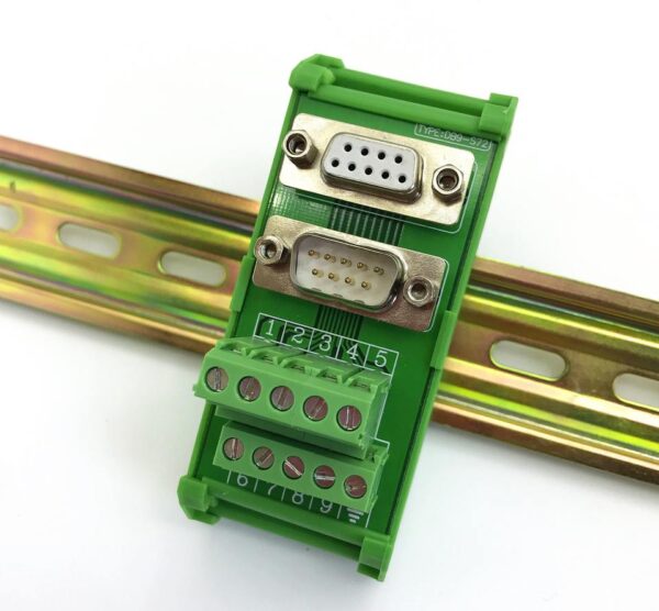 DB9 compatible serial port COM converter DIN rail male and female DB9 terminal adapter board DB9 S72 relay tap module - Image 3