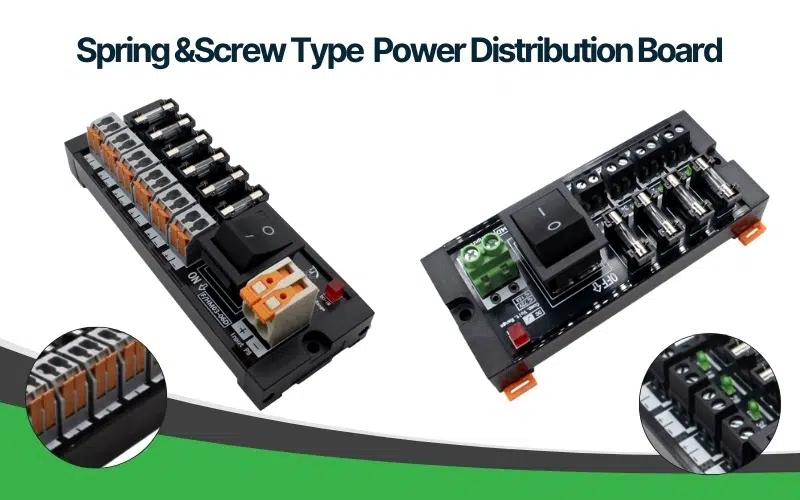 two types of terminals on power distribution board