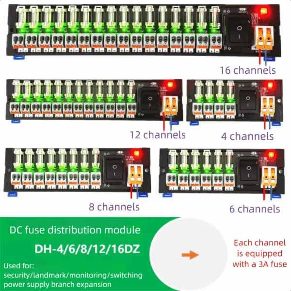 channel power distribution terminal block