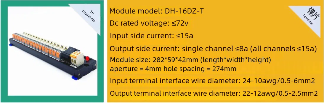 Modular wiring block with screw and spring clamp
