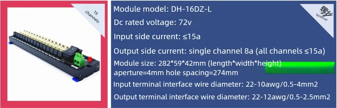 Multi channel terminal block module