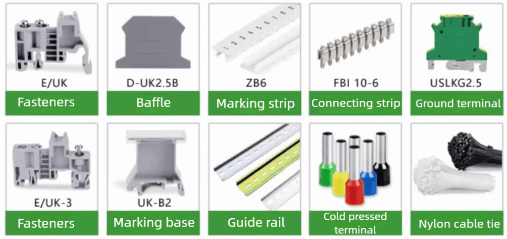 Compatible Accessories for UK Terminal Blocks