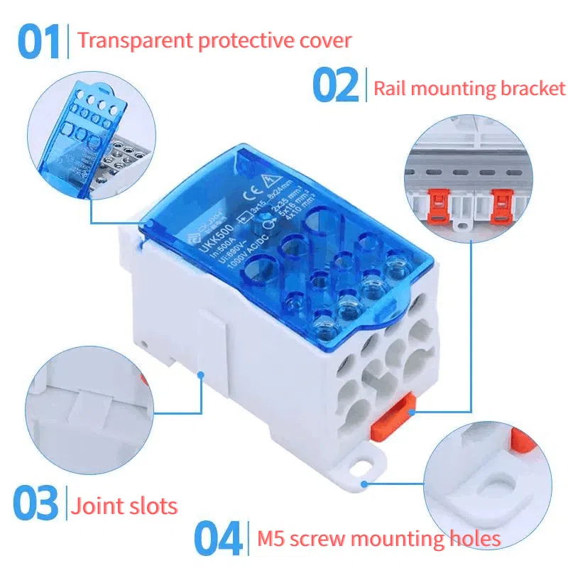 DIN rail or screw mounting