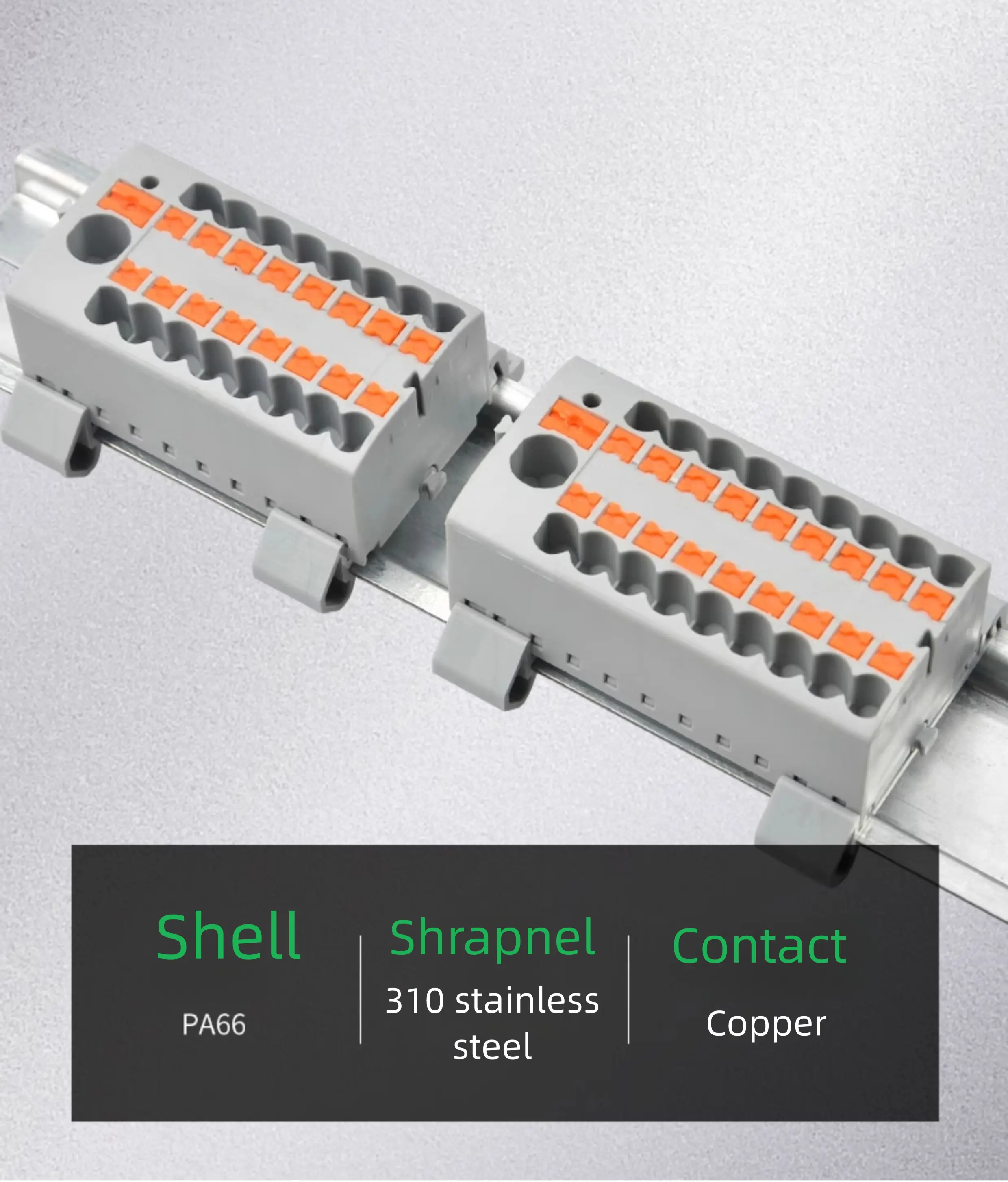 Material Overview (PA66 / 310 Stainless Steel / Copper Conductor)