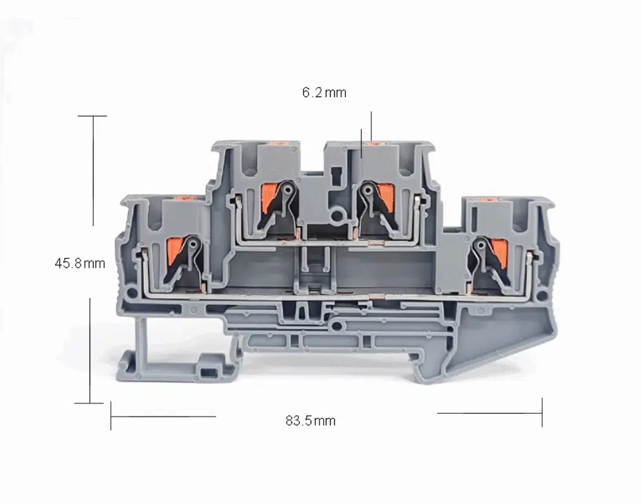 PTTB4 push in din rail terminal block
