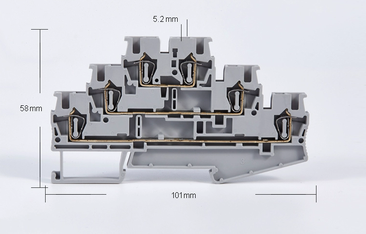 ST2.5-3L spring din rail terminal block