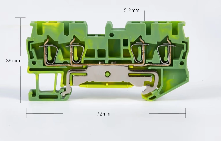ST2.5-QUATTRO-PE spring din rail terminal block