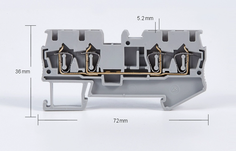 ST2.5-QUATTRO spring din rail terminal block