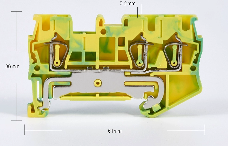 ST2.5-TWIN-PE spring din rail terminal block