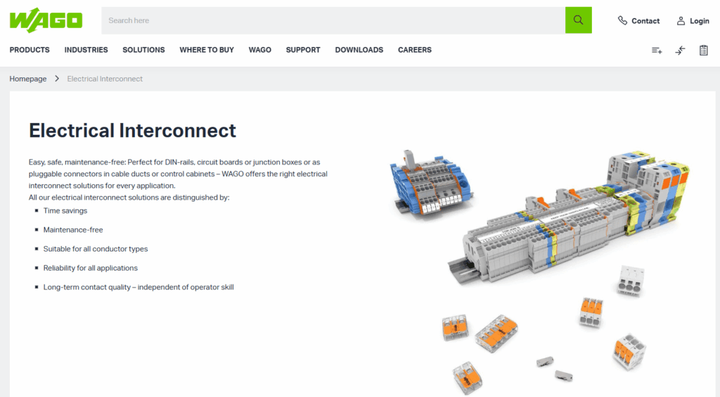 Wago electrical interconnect