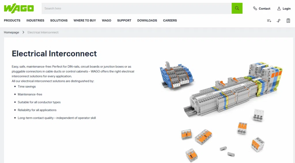 Wago electrical interconnect