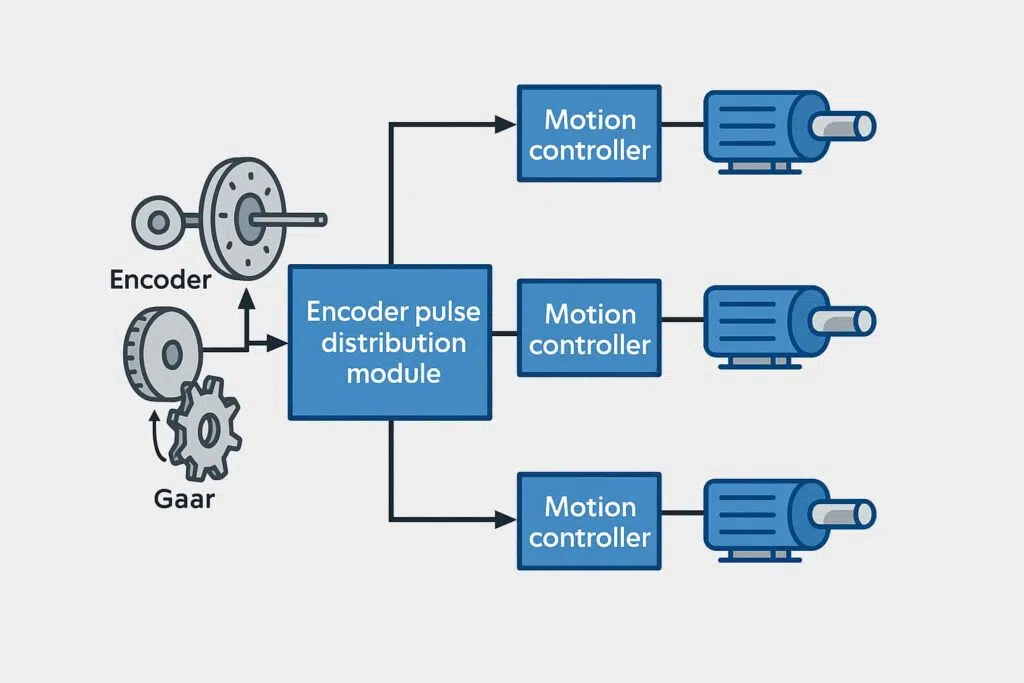 encoder pulse distribution for motion control